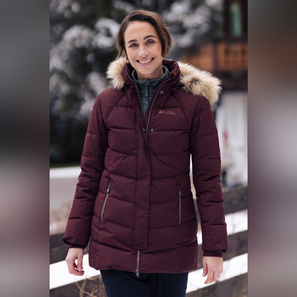 Mountain Warehouse Women's Burgundy Down Parka Isla II